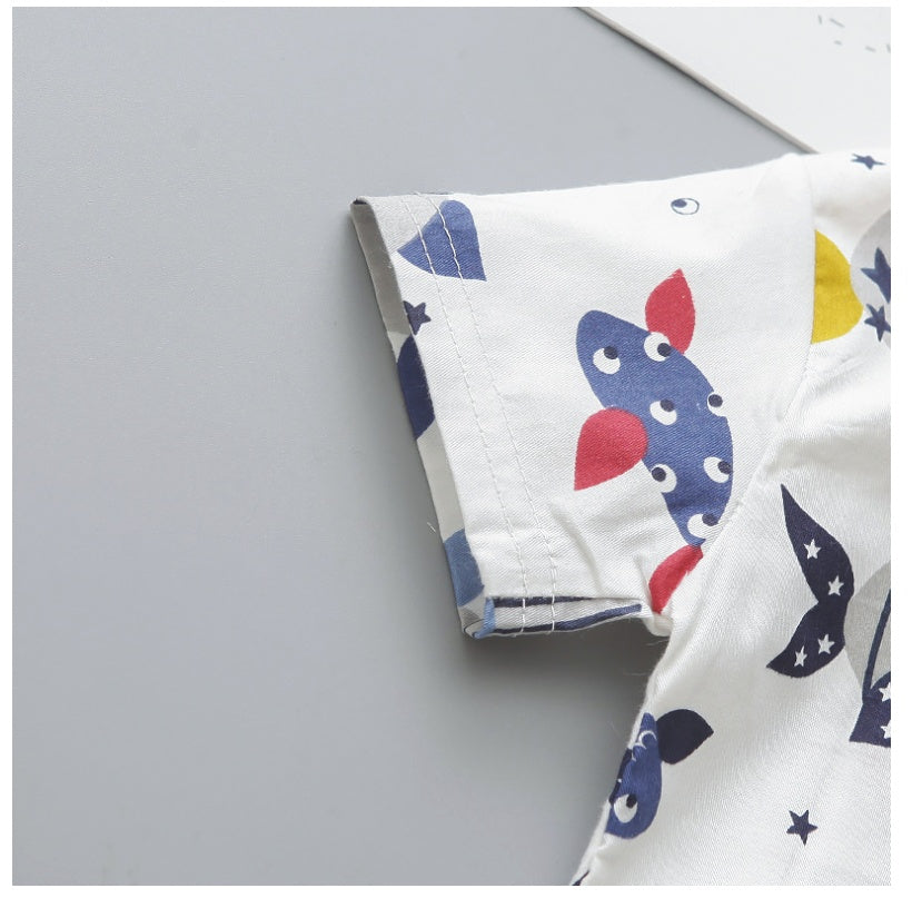 Boy's Printed Bowtie Shirt